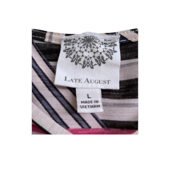 Late August Short Sleeves Striped Top - Picture 5 of 10